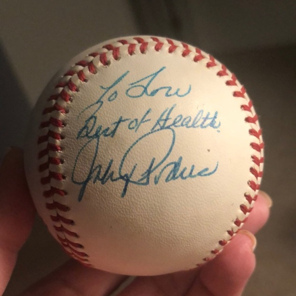 Johnny Podres Personalized Autographed Baseball